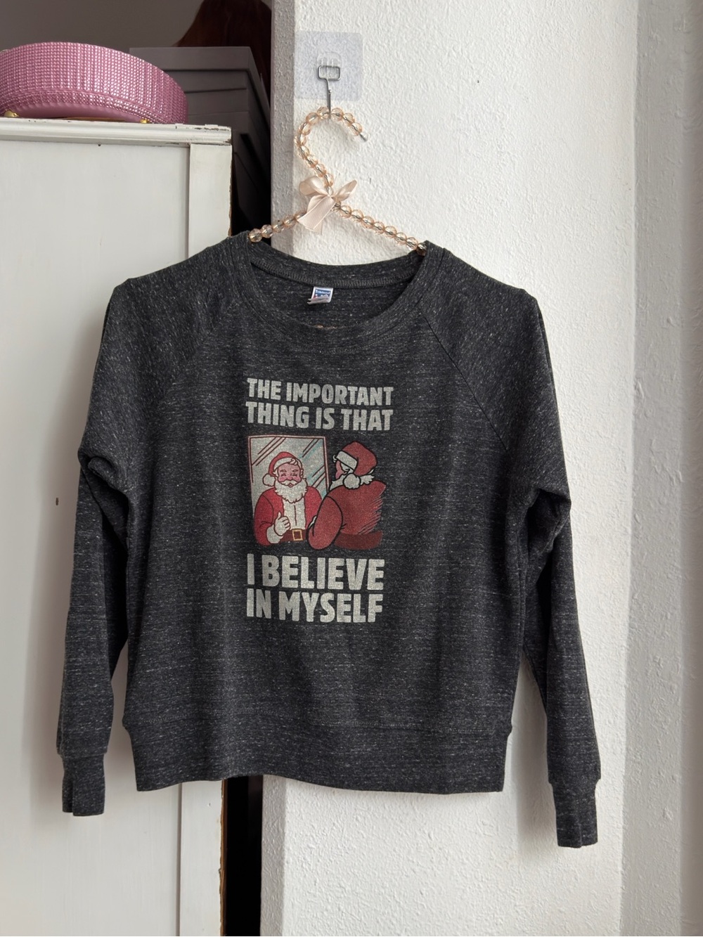 Royal Apparel Triblend Yearly Affirmation Santa in the Mirror long sleeve